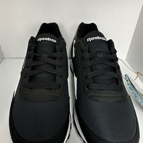 NWT Reebok Men’s Running Rewind Run Black and White Sneakers Size 7 - Picture 6 of 8